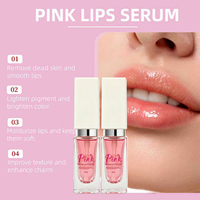 Sérum Lèvres Rose pour Pigmentation Foncée – Traitement Éclaircissant Rapide, Exfoliant et Repulpant – Formule Botanique Format Voyage à l'Aloe Vera et au Beurre de Karité