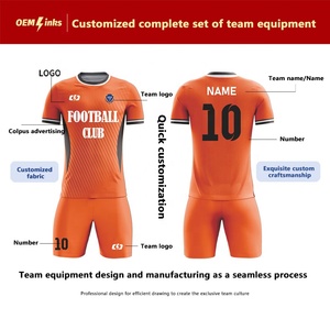 Conjunto de Camisas de Futebol Sublimadas por Atacado, Conjunto Respirável de Futebol, Roupas de Futebol de Secagem Rápida - Product Image 2