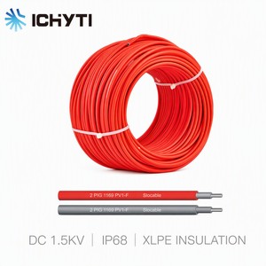 Câble solaire basse tension 1500V DC 4mm² 6mm² Fil PV H1Z2Z2-K Cuivre étamé Double XLPE CHYT pour connexion de système d'alimentation de panneaux solaires - Product Image 2