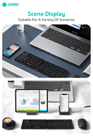 COTECi Keyboard Portabel 66-Tombol Lipat untuk Perjalanan, Keyboard Nirkabel Bisnis Portabel untuk Windows
