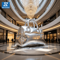 Sac à main gonflable géant argenté, modèle gonflable personnalisé pour la publicité