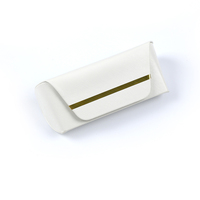 Étui à lunettes en cuir PU tendance en gros, boîte de rangement minimaliste pour lunettes avec fermeture à pression, convient aux hommes et aux femmes