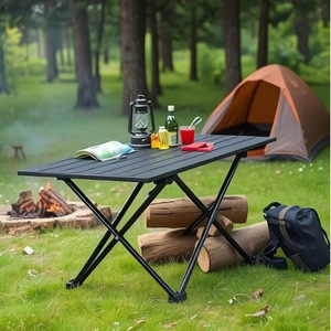 <b>Outdoor</b> <b>Folding</b> <b>Table</b> Aluminum Alloy Rectangular Portable Camping Picnic <b>Table</b> 95cm Length Foldable <b>Outdoor</b> Equipment - Product Image 1