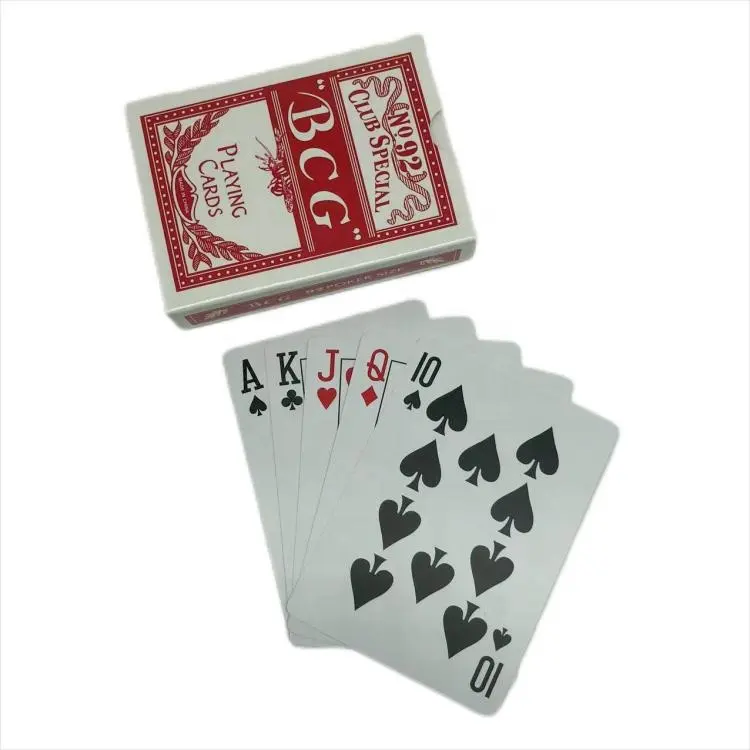 Full Color Clear Printing Waterproof Plastic Poker Card BCG Playing Cards in Stock