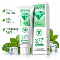 Dentifrice blanchissant 377 100g OEM & ODM Star Diamond Menthe fraîche Élimine les taches de tabac Protection des gencives Santé bucco-dentaire Éclaircissant