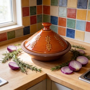 Ensemble <span class=keywords><strong>de</strong></span> cuisine en céramique écologique Tajine, 2 pièces, vaisselle et casseroles pour cuisinières à gaz et à induction - Product Image 3
