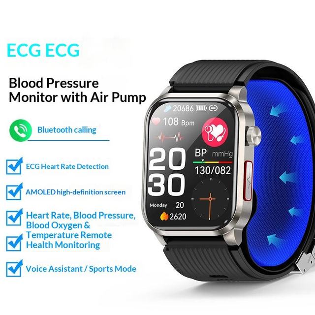 2026 New Release Display Smart Connection Heart Rate Blood Pressure Monitoring Silicone Magnetic Unisex Watch for Men Luxury