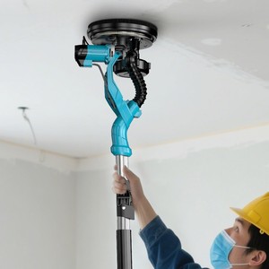 Lijadora Eléctrica <span class=keywords><strong>de</strong></span> Pared <span class=keywords><strong>de</strong></span> 220V con Mango Largo, Doble Luz LED y Sistema <span class=keywords><strong>de</strong></span> Recolección <span class=keywords><strong>de</strong></span> Polvo - Product Image 2