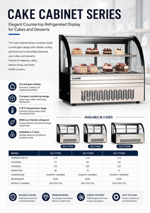 Vitrine réfrigérée de comptoir en verre incurvé pour gâteaux, écologique R290, avec porte coulissante, pour boulangerie et pâtisserie - Product Image 6