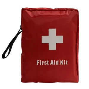 Casa di fabbrica nuova borsa di pronto soccorso in tessuto oxford impermeabile rosso con torcia logo personalizzato personalizzato per 25 50 persone