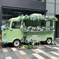 Chariot alimentaire électrique multifonctionnel à quatre roues en acier inoxydable résistant à la rouille, garantie 1 an, pour vignobles, lait, thé, restauration rapide, glaces
