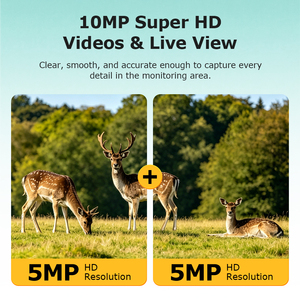 Caméra de sécurité solaire sans fil avec zoom optique 36X, 10MP, PIR+AOV, étanche, PTZ, caméra IP réseau 4G - Product Image 6