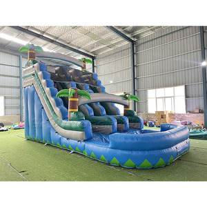 Tobogán Acuático Inflable Comercial con Forma de Palmera para Fiestas, Tobogán Inflable para Niños con Piscina - Product Image 3