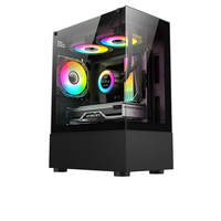 Vente d'usine Ordinateur de bureau Mini ATX tour moyenne pour l'e-sport Chambre vue mer panoramique côté transparent Refroidissement par eau OEM/ODM