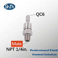 SHJH-LOK Raccord interchangeable SWAGELOK haute pression à vis externe forgée NPT mâle, valve de couplage ASME ANSI API ASTM EN, surface lisse