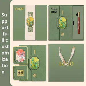 Set de Regalo de Cuaderno Guochao, Caja de Regalo Personalizada de Estilo Chino para Empresas, Souvenir, Se Puede Imprimir con LOGO - Product Image 4