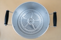 Couscoussier en aluminium poli satiné de haute qualité, à double paroi, avec poignée en acier