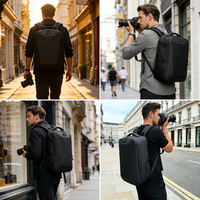 Sac à dos de voyage pour étudiants et professionnels, léger, imperméable, antivol, avec fermeture éclair, protection rigide en EVA et compartiment séparateur pour appareil photo