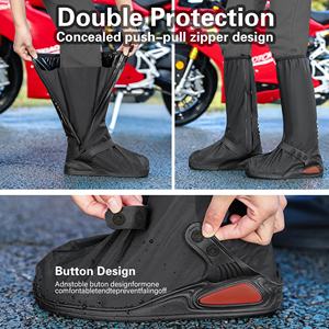 YL-25122 चिंतनशील वाटरप्रूफ जूता कवर-फोल्डेबल और स्लिप-प्रतिरोधी वर्षा बूट्स, आउटडोर गतिविधियों (ओएम/ओडम) - Product Image 5