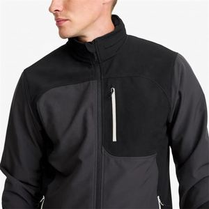 Veste de sport pour homme de haute qualité, personnalisée, décontractée, gris foncé, à blocs de couleur, col montant, fermeture éclair, coupe régulière, service OEM - Product Image 3