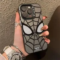 Coque de téléphone souple en TPU multi-couches Marvel Spider-Man pour iPhone 15 14 13 12 11 Pro Max XR XS 7 8 Plus, étui en silicone souple
