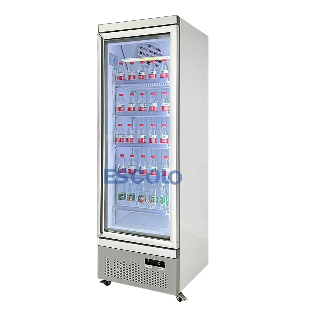 Enfriador pequeño para bebidas energéticas, puerta de cristal, nevera, nevera, congeladores para tienda, supermercado