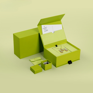 Magnetic Closure Jewelry Set <b>Box</b> Paper Microfiber Case with Cloth <b>Gift</b> Bag Custom Logo <b>for</b> <b>Ring</b> Pendant Premium Packaging - Product Image 4