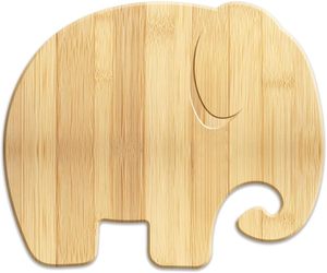 Elephant Shaped Bamboo Wood Chopping Board Serving Charcuterie Board for <strong>Kitchen</strong> Funny Cheese Plate Christmas Dinner Plate - Product Image 1