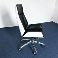Meubles de bureau au design moderne en bois Silla Oficina chaise de bureau en cuir de luxe à dossier haut avec roues