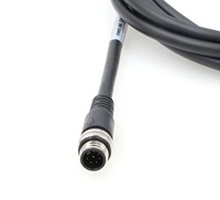 Câble RJ45 Cat5e M12 à angle droit 8 broches femelle en cuivre nu de haute qualité, isolation PVC haute flexibilité 8*0.52 300V/250V