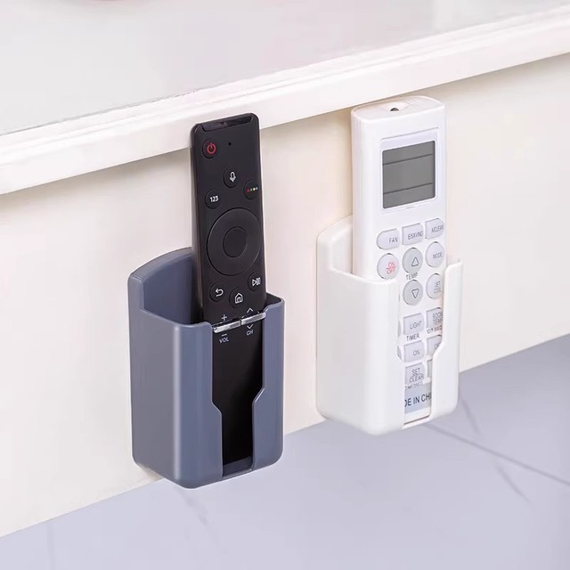 Wall Mount Remote Control Holder Media Player Controller Holder, Air-Conditioner Remote Tray TV Remote Organizer Caddy Box