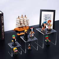 Ensemble de supports d'affichage en acrylique transparent en forme de U, supports à plusieurs niveaux de différentes tailles pour bijoux, objets de collection, présentoir d'affichage en acrylique pour la vente au détail