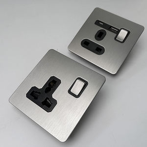 LangYeao, нержавеющая сталь, 1/2/3/4, настенный выключатель, настенный выключатель, матовый глянцевый стиль, электрические металлические выключатели, розетки - Product Image 3