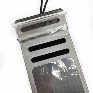 Водонепроницаемая сумка из ПВХ, полезная для дайвинга с сенсорным экраном, водонепроницаемая сумка для мобильного телефона с ремешком для телефона