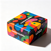 Boîte colorée avec impression graphique pop vibrante sur toute la surface pour bougies, décorations d'intérieur et articles promotionnels de marque
