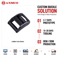 Boucle de verrouillage en POM modèle AM-LL0031 pour sacs à dos, bagages et activités de plein air, personnalisation OEM pour les commandes B2B internationales