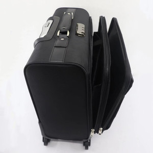 Logotipo personalizado 18 "<span class=keywords><strong>Bolsa</strong></span> de equipaje de mano rodante <span class=keywords><strong>Cabina</strong></span> Piloto suave Llevar en 4 ruedas Spinner Caso Vuelo Trolley Avión Maleta de <span class=keywords><strong>viaje</strong></span> - Product Image 5