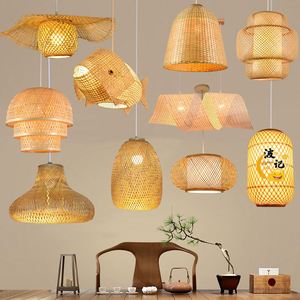 Lampadario Artigianale Vintage in Rattan <span class=keywords><strong>con</strong></span> LED, Stile Pastorale, Lampada in Bambù <span class=keywords><strong>con</strong></span> Cappello di Paglia e Logo Stampato in 3D per Caffè, Bar o Ristorante - Product Image 6