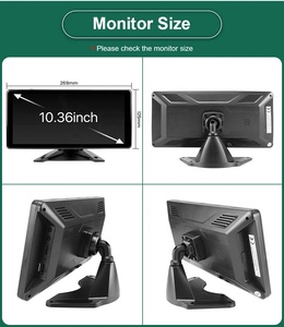 GreenYi 10.36" 6CH Touch Screen Smart Blind Zone Radar BSD Alarm DVR Recorder <strong>Monitor</strong> 6 PCS AHD720P IR <strong>Camera</strong> for RVs/Truck/Bus - Product Image 2
