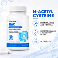 Capsules de suppléments NAC pour le soutien cellulaire et la routine de santé quotidienne, fabriquées sur mesure par un fabricant spécialisé dans les acides aminés.