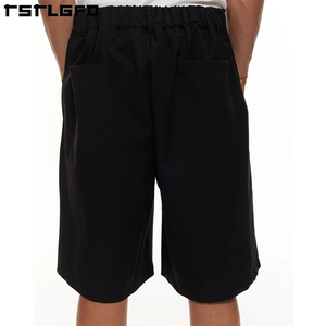Pantaloncini da Uomo con Zip e Bottoni, Stile Uniforme, Streetwear, da Lavoro, <span class=keywords><strong>Bermuda</strong></span> <span class=keywords><strong>in</strong></span> Cotone Poliestere 380gsm con Doppia Piega al Ginocchio - Product Image 5