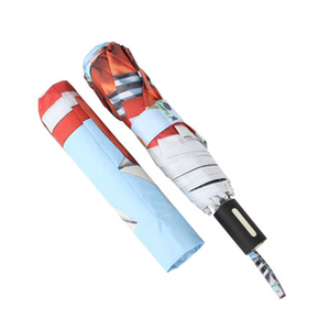 الترويجي خفيفة الوزن الألياف الزجاجية 3 طوي أضعاف مظلة سفر - Product Image 2