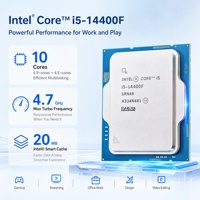 Processeur de bureau Core i5-14400 en gros, faible consommation 65W, cache 20 Mo, pour bureautique et systèmes informatiques assemblés, jeux sur PC, en stock
