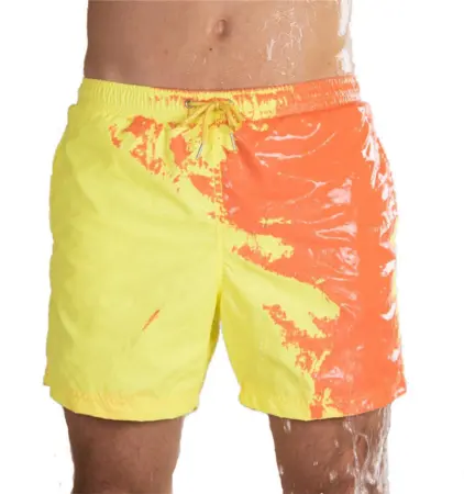 Groothandel Nieuwe Mode Magische Strand Shorts Mannen Zwembroek Badpak Veranderen Kleur Veranderende Zwemmen Korte