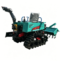 Tractor de 35 HP para Terrenos Acuáticos y Secos, Máquina Agrícola Versátil con Orugas para Uso en Arrozales