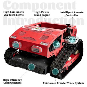 מכסחת דשא זחלית עם שלט רחוק, עמידה במיוחד, 45 °   יכולת עלייה על מדרונות, התנעה חשמלית 4 פעימות, לשימוש מסחרי - Product Image 6