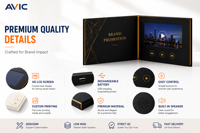 Carte-cadeau vidéo 7 pouces avec écran LCD IPS, brochure vidéo numérique pour invitation de mariage, carte de vœux