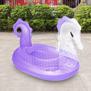 Galleggiante per <span class=keywords><strong>piscina</strong></span> con cavalluccio marino, grande <span class=keywords><strong>piscina</strong></span> gonfiabile in cloruro di polivinile galleggiante con manici, adatto per <span class=keywords><strong>piscina</strong></span> per adulti e giochi da spiaggia - Product Image 6