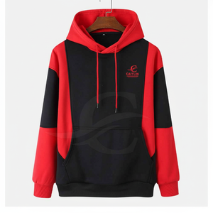 เสื้อฮู้ดสไตล์สตรีทสำหรับผู้ชาย, เสื้อมีฮู้ดแฟชั่นทรงหลวมพิมพ์ลายบนผ้าโพลีเอสเตอร์/ ผ้าฝ้ายย้อมสีล้วนสำหรับฤดูหนาว - Product Image 1