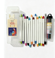 Crayons de couleur à pression, crayons automatiques avec taille-crayon intégré, crayons d'art pour enfants et étudiants, fabriqués en Chine